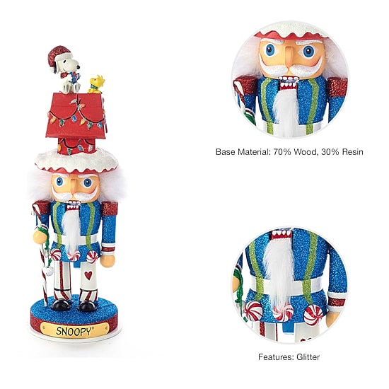 Kurt Adler 12-Inch Snoopy Hollywood Peanuts Snoopy Christmas Nutcracker