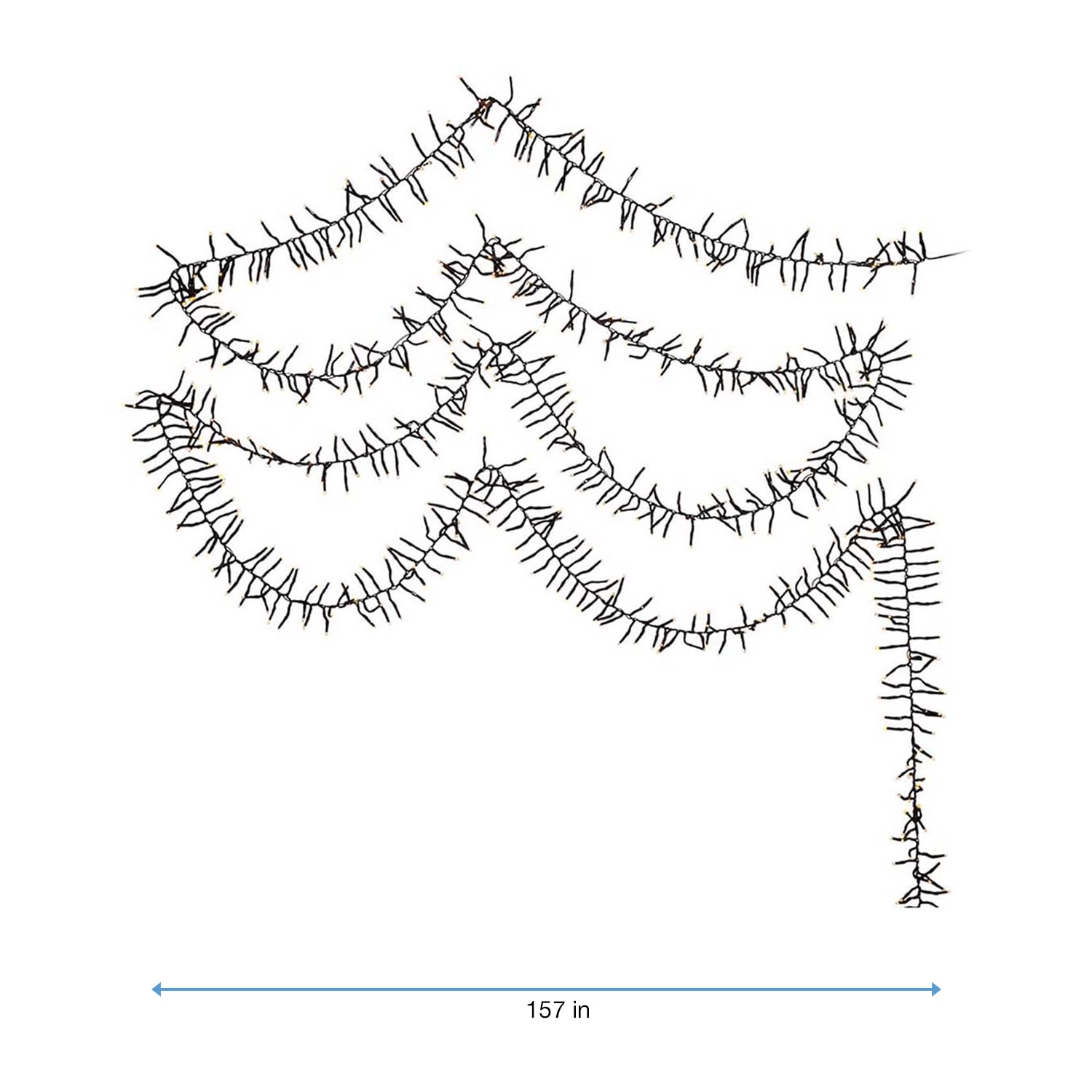 Kurt Adler 3000-Light 98-Foot Cluster Garland with Classic White LED Lights