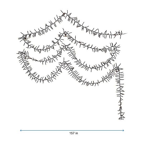 Kurt Adler 3000-Light 98-Foot Cluster Garland with Classic White LED Lights
