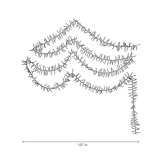 Kurt Adler 3000-Light 98-Foot Cluster Garland with Warm White LED Lights