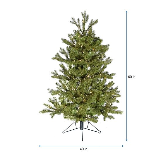 Kurt Adler 5-Foot Pre-Lit PE Half Tree with Stand