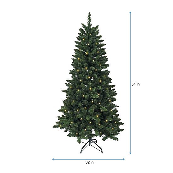 Kurt Adler 4.5-Foot Pre-Lit LED Green Pine Christmas Tree