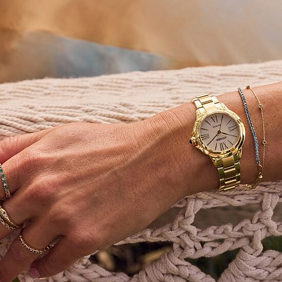 Citizen Cici Womens Gold Tone Stainless Steel Bracelet Watch Em1162-52a