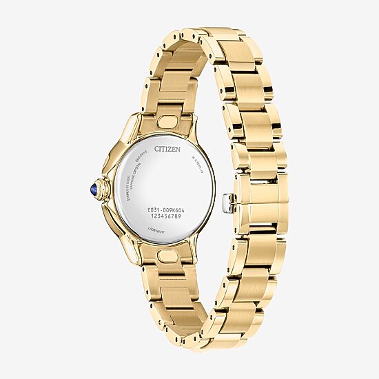 Citizen Cici Womens Gold Tone Stainless Steel Bracelet Watch Em1162-52a