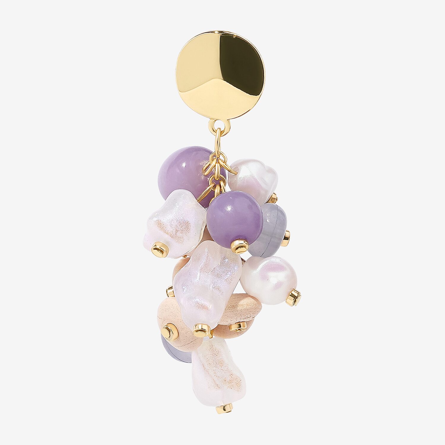 Bijoux Bar Gold Tone Womens Multi Color Simulated Pearl Drop Earrings
