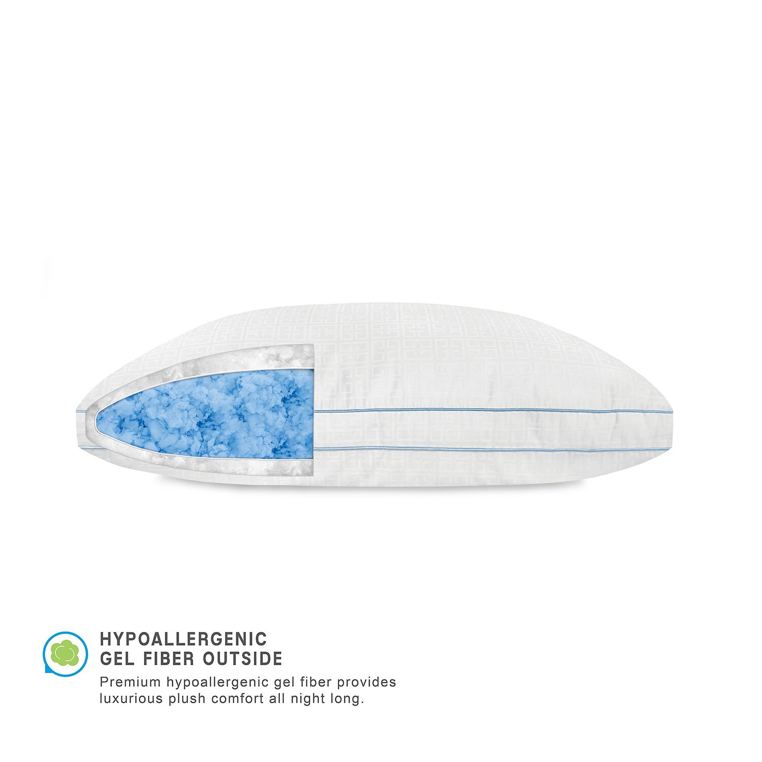 SensorPEDIC® Gel Core Hybrid Pillow featuring Gel Memory Foam Clusters & Plush Gel Fiber