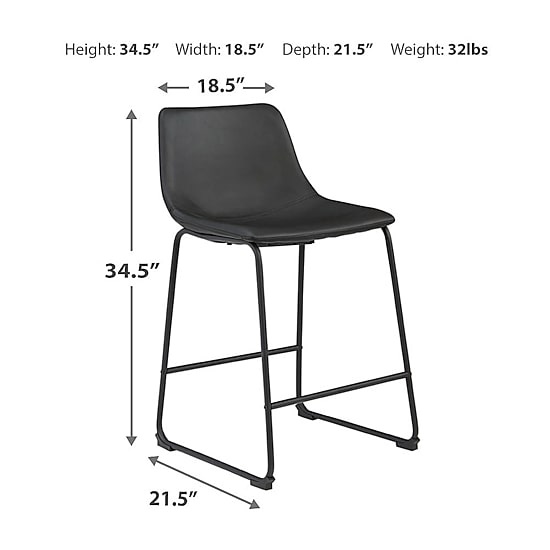 Signature Design by Ashley® Collins 2-pc. Counter Height Upholstered Bar Stool