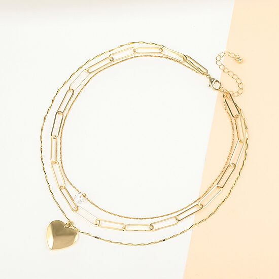 Bold Elements Gold Tone Womens 18 1/2 Inch Strand Necklace