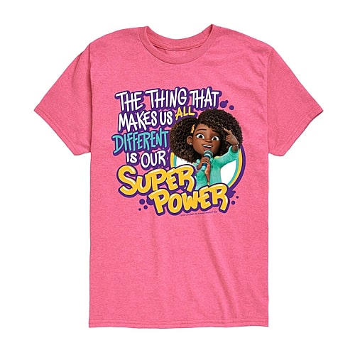 Air Waves Big Kid Girls Round Neck Short Sleeve Classic Fit Graphic T-shirt In Pink