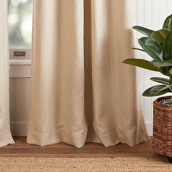 Martha Stewart Reed Grommet Top Blackout Single Curtain Panel