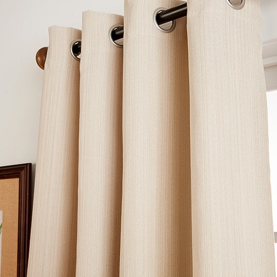 Martha Stewart Reed Grommet Top Blackout Single Curtain Panel