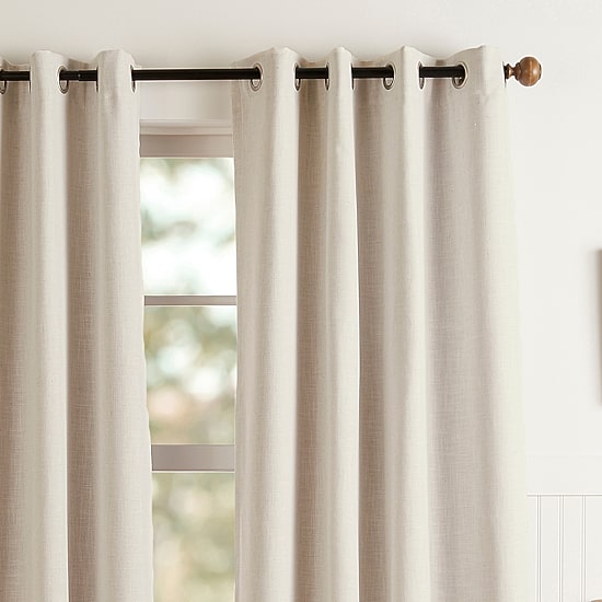 Martha Stewart Westchester Solid Grommet Top Blackout Single Curtain Panel