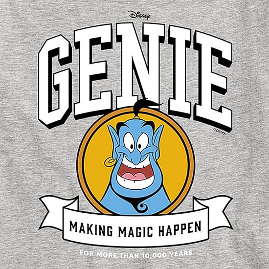 Disney Collection Genie Little & Big Kid Boys Crew Neck Short Sleeve Regular Fit Aladdin Graphic T-Shirt