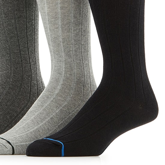 Stafford Casual Dress Cotton Mens 5 Pair Crew Socks