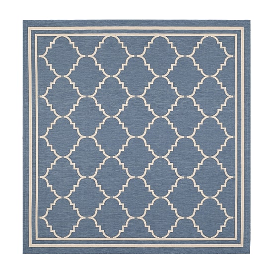 Safavieh Courtyard Collection Skin Geometric Indoor/Outdoor Square Area Rug