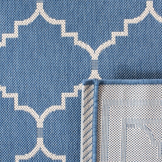Safavieh Courtyard Collection Skin Geometric Indoor/Outdoor Square Area Rug