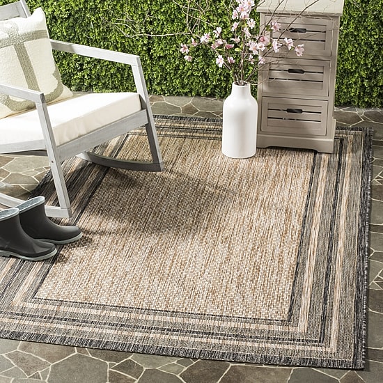 Safavieh Courtyard Collection Wanda Stripe Indoor/Outdoor Area Rug
