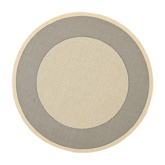 Safavieh Courtyard Collection Trina Bordered Indoor/Outdoor Round Area Rug