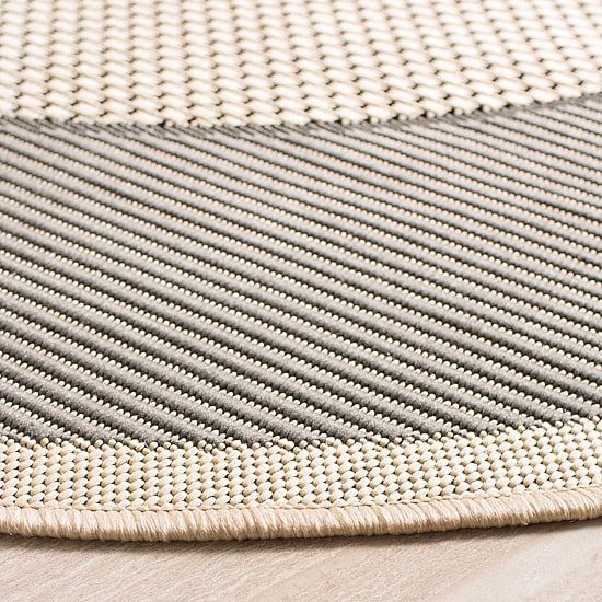 Safavieh Courtyard Collection Trina Bordered Indoor/Outdoor Round Area Rug