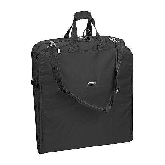 WallyBags 45" Premium Extra Wide Garment Bag With Shoulder Strap And Two Large Pockets