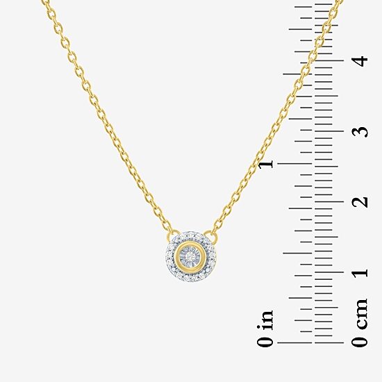 (G-H / Si2-I1) Womens Diamond Accent Lab Grown Diamond 10K Gold 18 Inch Pendant Necklace
