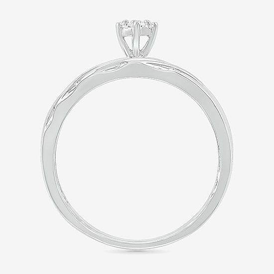 6.7mm Unisex Adult 1/2 CT. T.W. Natural White Diamond 10K Gold Round Side Stone Wedding Ring Set