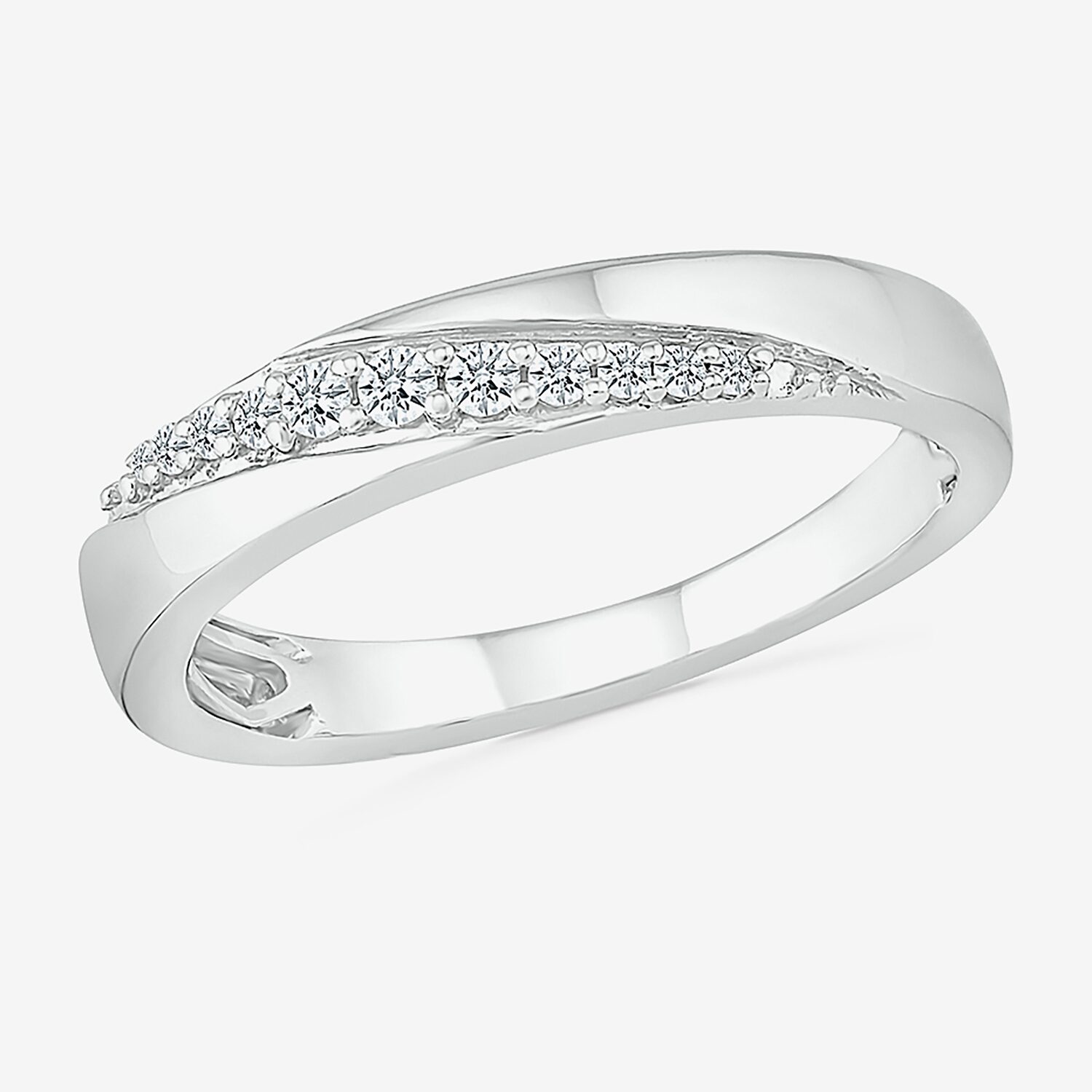 5.20mm Unisex Adult 1/ CT. T.W. Natural White Diamond 10K Gold Round Side Stone Wedding Ring Set