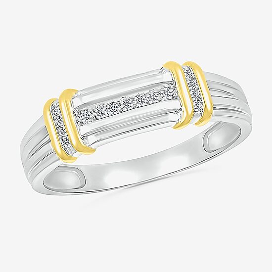 3PC His and Hers Trio Wedding Set Featuring 1/4 CT. T.W. Natural White Diamond 10K Two Tone Gold Marquise Halo Side Stone Ring Set