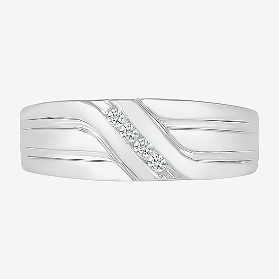 4.00mm Unisex Adult 1/3 CT. T.W. Natural White Diamond 10K Gold Round Wedding Ring Set