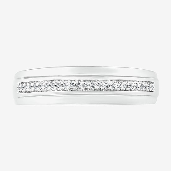 4.45mm Unisex Adult 1/4 CT. T.W. Natural White Diamond 10K Gold Round Halo Side Stone Ring Set