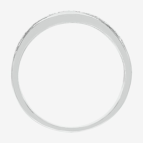 5.50mm Unisex Adult 1/4 CT. T.W. Natural White Diamond 10K Gold Round Side Stone Wedding Ring Set