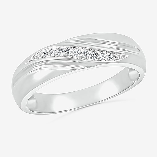 4.65mm Unisex Adult 1/4 CT. T.W. Natural White Diamond 10K Gold Marquise Side Stone Wedding Ring Set