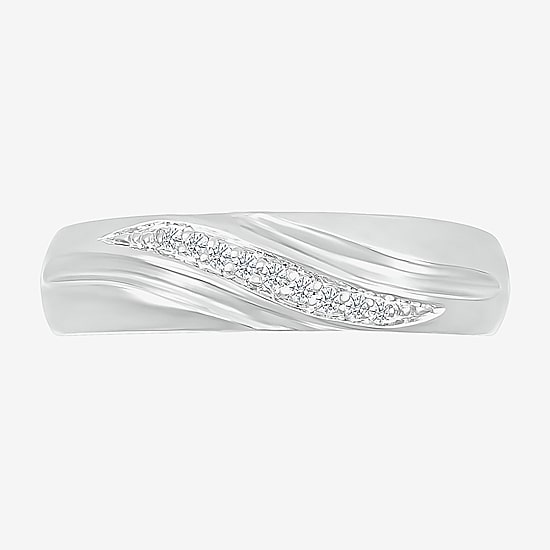 4.65mm Unisex Adult 1/4 CT. T.W. Natural White Diamond 10K Gold Marquise Side Stone Wedding Ring Set