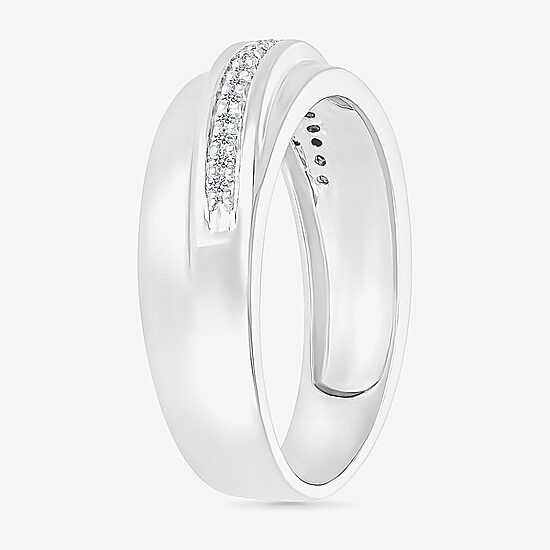 4.90mm Unisex Adult 3/8 CT. T.W. Natural White Diamond 10K Gold Side Stone Wedding Ring Set