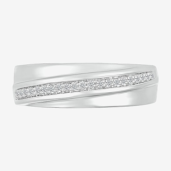 4.90mm Unisex Adult 3/8 CT. T.W. Natural White Diamond 10K Gold Side Stone Wedding Ring Set