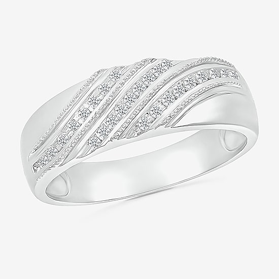 5.20mm Unisex Adult 1/3 CT. T.W. Natural White Diamond 10K Gold Marquise Halo Side Stone Ring Set