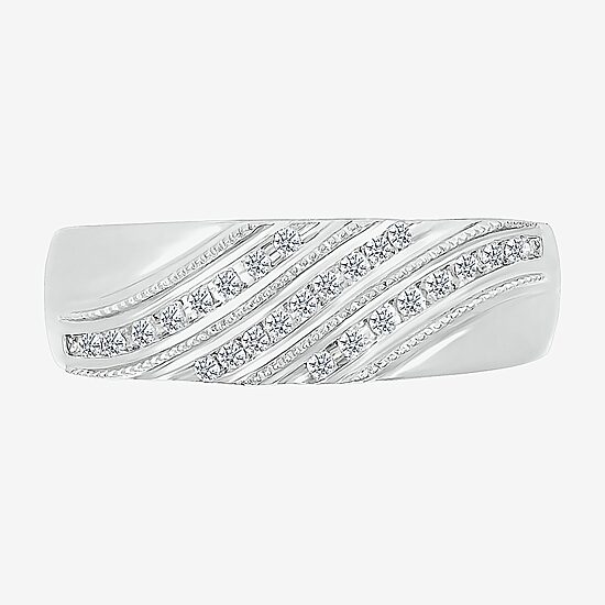 5.20mm Unisex Adult 1/3 CT. T.W. Natural White Diamond 10K Gold Marquise Halo Side Stone Ring Set