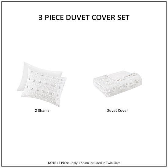 Intelligent Design Vera Clip Jacquard Duvet Cover Set With Sham