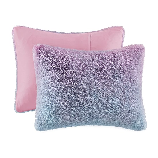Intelligent Design Talia Ultra Cozy & Soft Ombre Shaggy Faux Fur Comforter Set With Sham