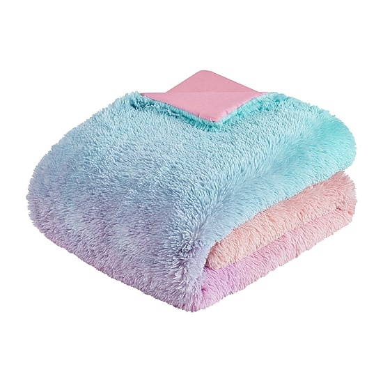 Intelligent Design Talia Ultra Cozy & Soft Ombre Shaggy Faux Fur Comforter Set With Sham