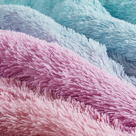 Intelligent Design Talia Ultra Cozy & Soft Ombre Shaggy Faux Fur Comforter Set With Sham