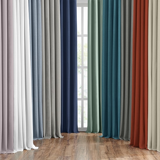 Fieldcrest Heritage Davina Solid Grommet Top Energy Saving 100% Blackout Single Curtain Panel