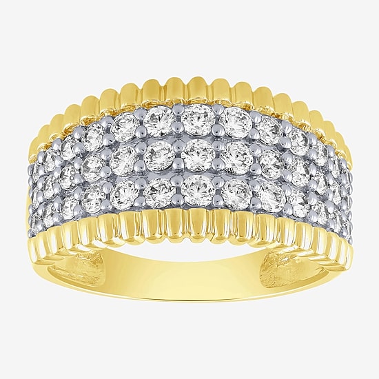 (H-I / I1) Womens 1 CT. T.W. Lab Grown White Diamond 10K Gold Band