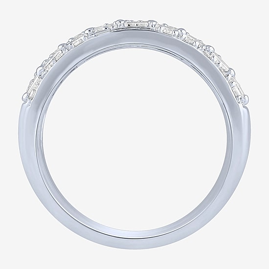 (H-I / I1) Womens 5/8 CT. T.W. Lab Grown White Diamond 10K Gold Anniversary Band