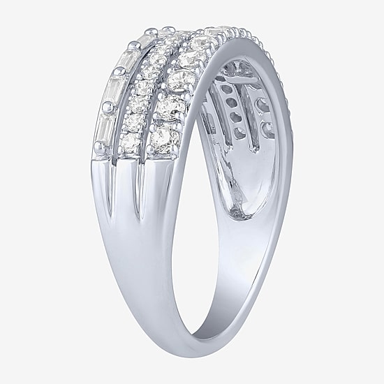 (H-I / I1) Womens 5/8 CT. T.W. Lab Grown White Diamond 10K Gold Anniversary Band