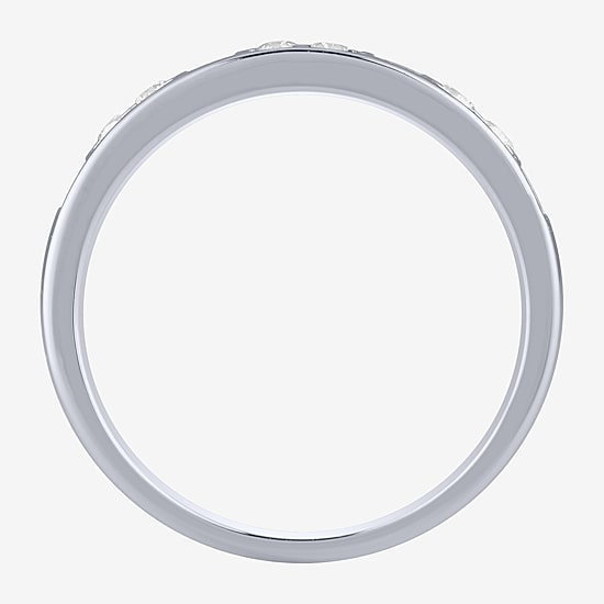 (H / I1) Womens 2MM 1/4 CT. T.W. Lab Grown White Diamond 10K Gold Wedding Band