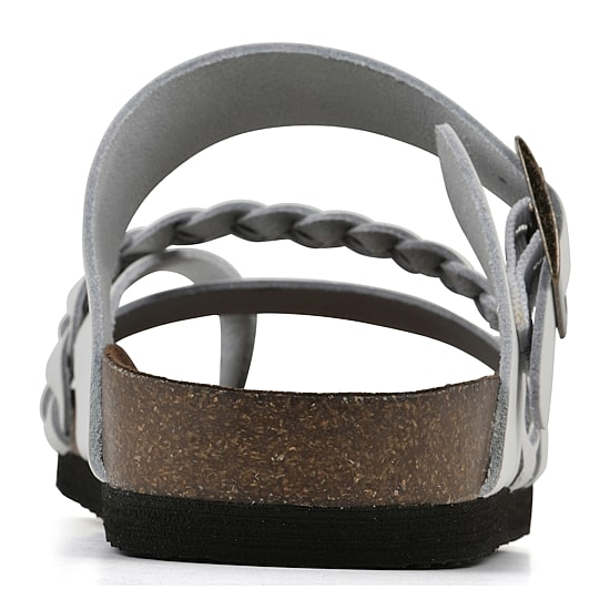 White Mountain Hazy Womens Criss Cross Strap Footbed Sandals