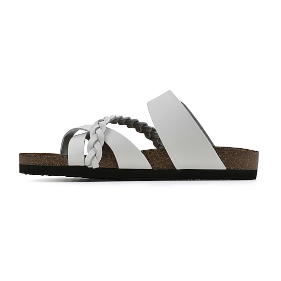White Mountain Hazy Womens Criss Cross Strap Footbed Sandals