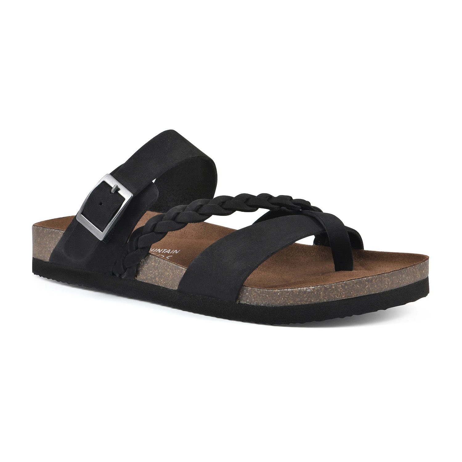 White Mountain Hazy Womens Criss Cross Strap Footbed Sandals