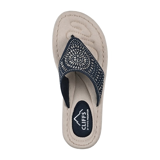Cliffs by White Mountain Womens Cienna Slide Sandals